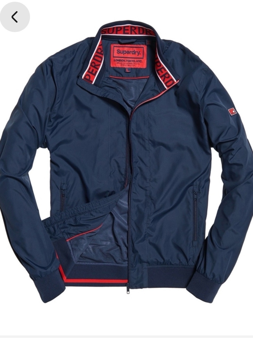 Superdry Flyweight Harrington Jacket with Red Accent Trim
